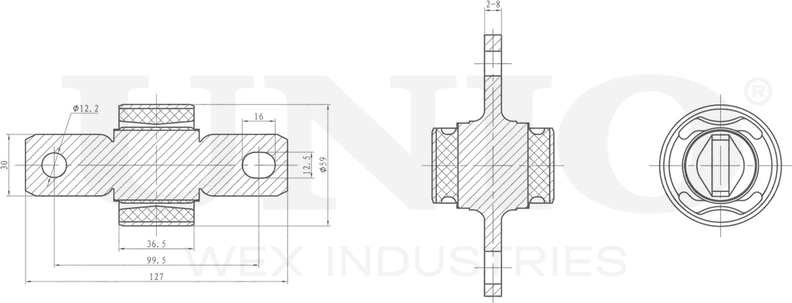Сайлентблок рычага подвески (Unio). Артикул RMP-20233