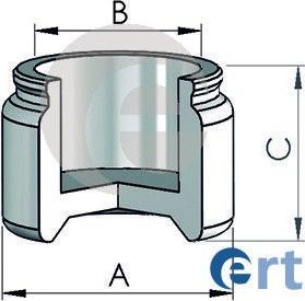 Поршень тормозного суппорта ERT (сталь). Артикул 150593-C