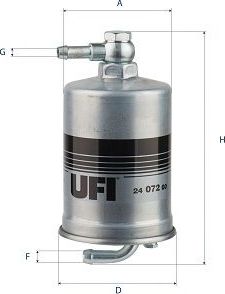 Топливный фильтр UFI. Артикул 24.072.00