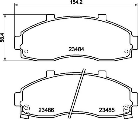 Тормозные колодки Hella NAO. Артикул 8DB 355 027-531