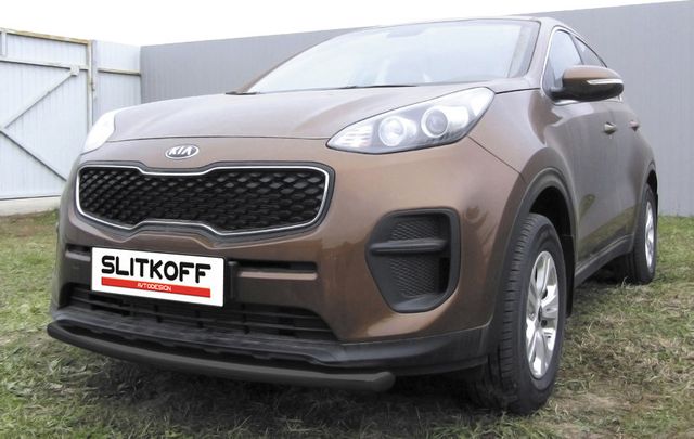 Защита Slitkoff переднего бампера d57 для Kia Sportage IV 2016-2018 Черная. Артикул KSP16-001B