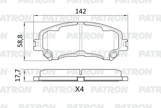 Тормозные колодки Patron. Артикул PBP246