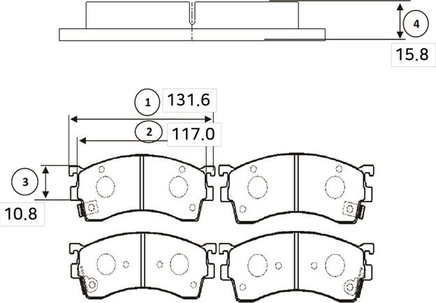 Тормозные колодки CTR. Артикул GK0667