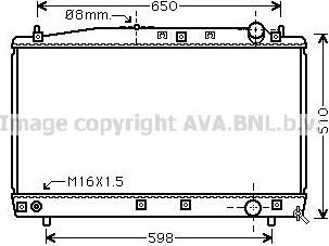 Радиатор охлаждения двигателя AVA для Toyota Ipsum II (M20) 2001-2005. Артикул TO2366