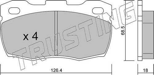 Тормозные колодки Trusting. Артикул 361.0
