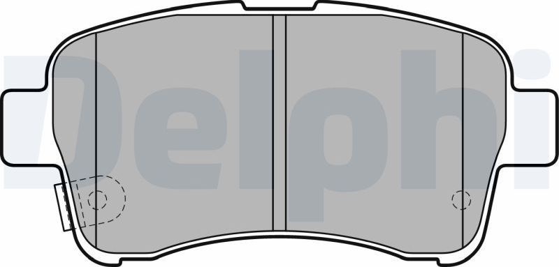 Тормозные колодки Delphi (Low-Metallic). Артикул LP2205