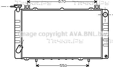 Радиатор охлаждения двигателя AVA. Артикул DN2150