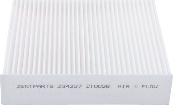 Салонный фильтр Zentparts (Синтетика). Артикул Z34227