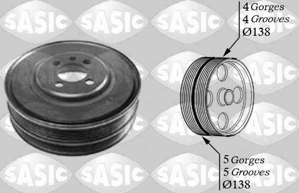 Шкив коленвала Sasic для Audi A4 I (B5) 1995-2001. Артикул 2156027