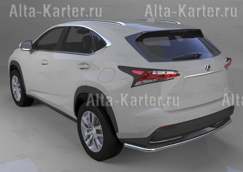 Защита Can Otomotiv заднего бампера труба d42 для Lexus NX 2014-2026. Артикул LENX.57.4611