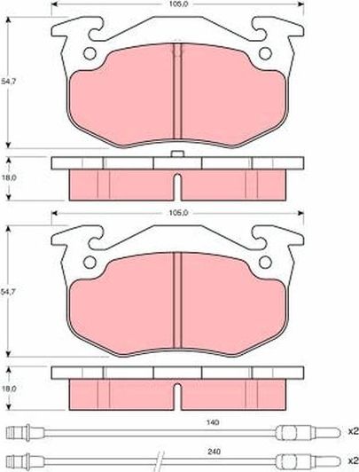 Тормозные колодки TRW. Артикул GDB313