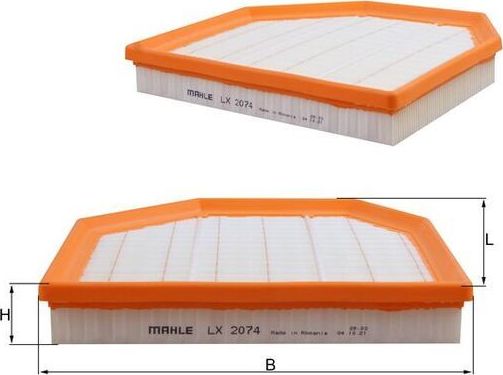 Воздушный фильтр Mahle левый для BMW 6 III (F06/F13/F12) 2012-2018. Артикул LX 2074