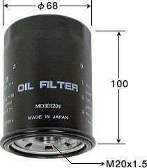 C-312 Фильтр масляный6G72,6G73 94 (VIC). Артикул C312