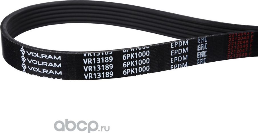 РЕМЕНЬ ПОЛИКЛИНОВОЙ (6PK1000) VW, SKODA (VOLRAM). Артикул VR13189