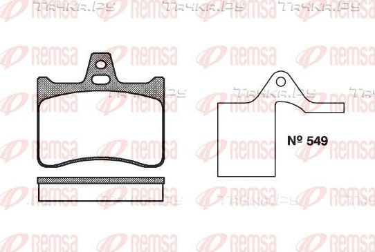 Тормозные колодки Remsa задние для Citroen CX I 1974-1985. Артикул 0088.10