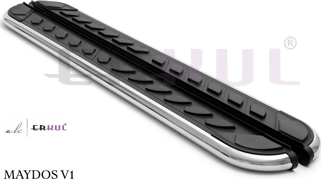 Пороги алюминиевые Erkul Maydos V1 для Ford Explorer VI 2020-2026. Артикул 12.MDM.07.21.V-1