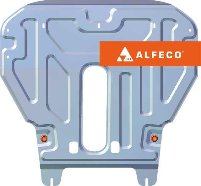 Защита алюминиевая Alfeco для картера и КПП Chery Tiggo 2 2016-2020. Артикул ALF.02.17 AL4