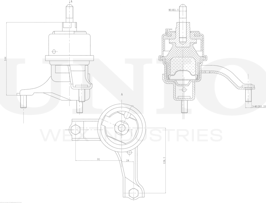 Опора двигателя (Unio). Артикул RMP-15108