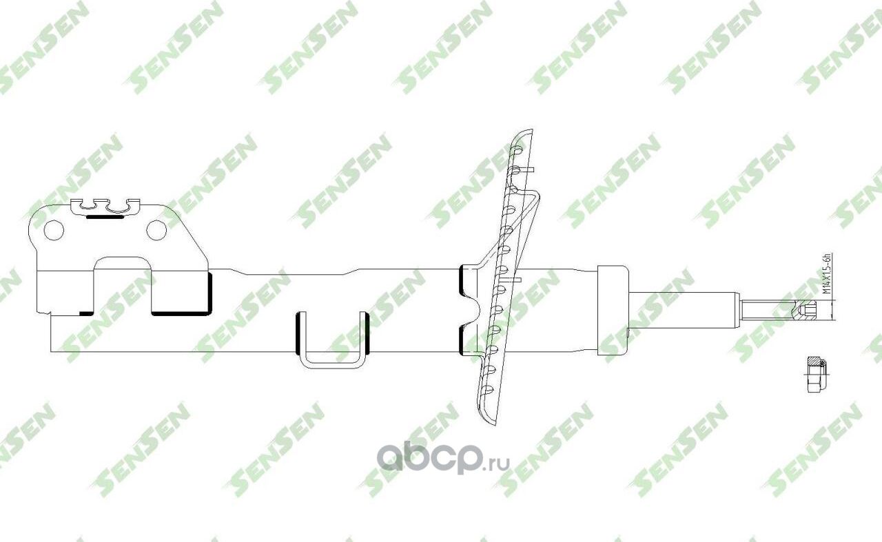 АМОРТИЗАТОР ПОДВЕСКИ ПЕРЕДНИЙ ГАЗОВЫЙ VW MULTIVAN -F 03 (Sensen). Артикул 42142451