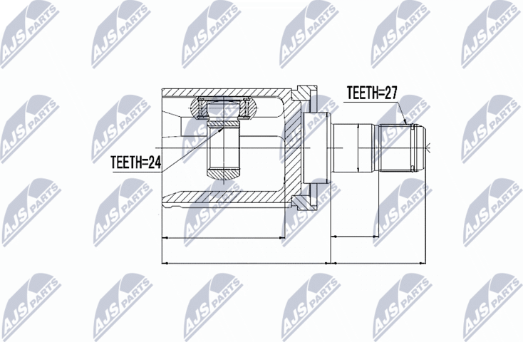 Шрус внутренний (граната) NTY. Артикул NPW-BM-011