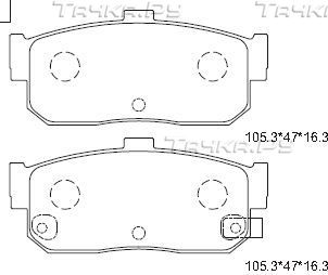 Тормозные колодки Asimco задние для Nissan Maxima A33 2000-2003. Артикул KD1714