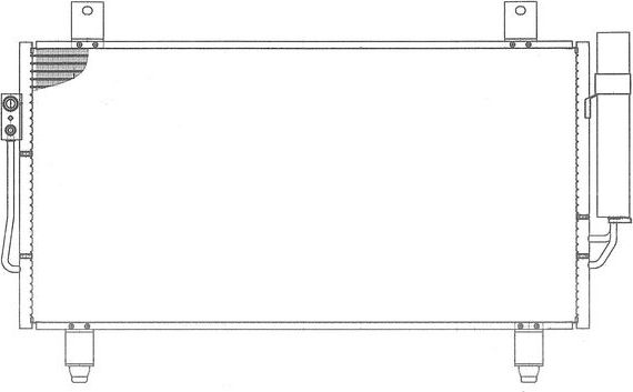 Радиатор кондиционера (конденсатор) Sakura. Артикул 5321-9802