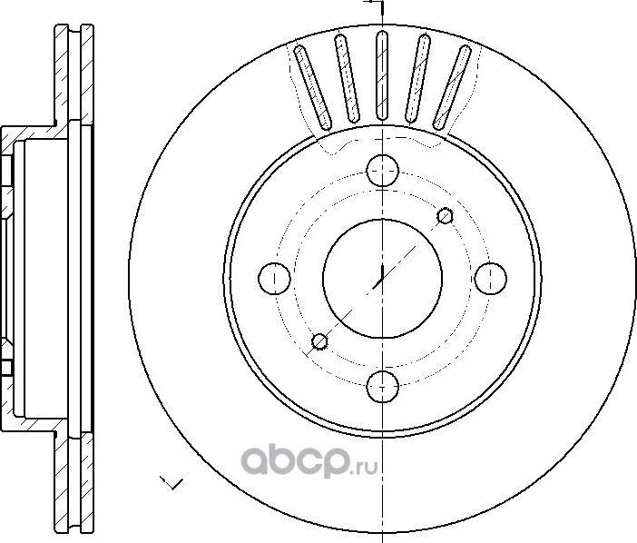 Диск тормозной вентилируемый (G-Brake). Артикул GR02426