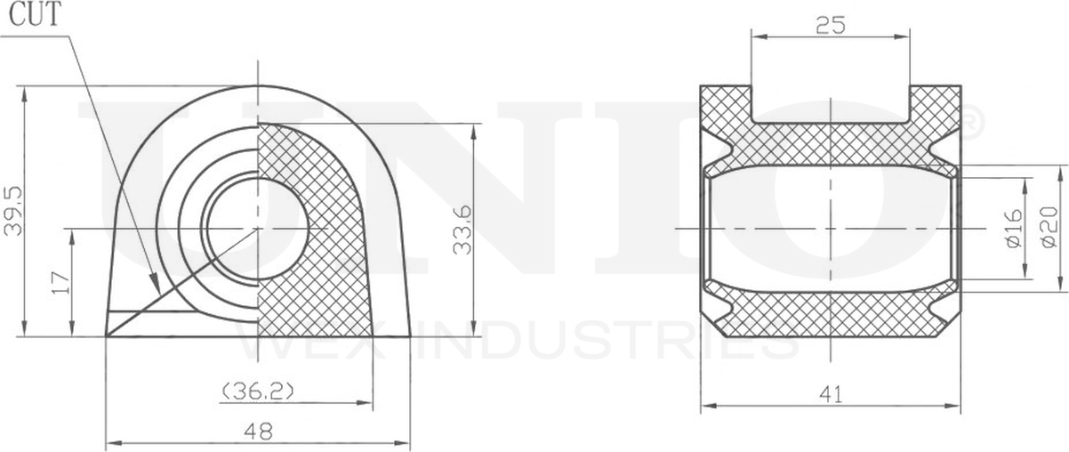 Втулка стабилизатора (Unio). Артикул RMP-10127