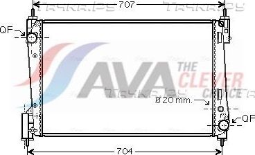 Радиатор охлаждения двигателя AVA ** CLEVER FIT **. Артикул FTA2311