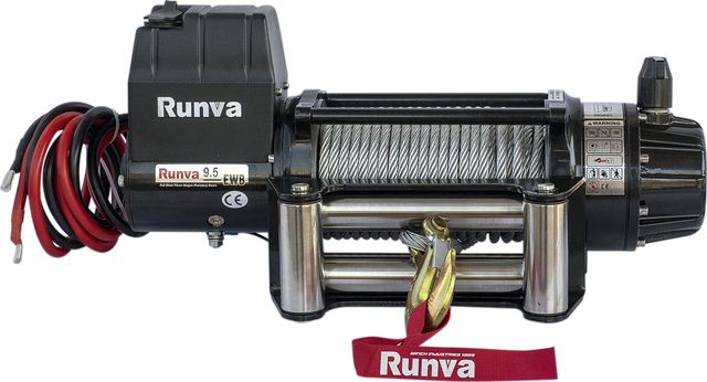 Лебёдка электрическая 12V Runva 9500 lbs 4350 кг (влагозащищенная). Артикул EWB9500S