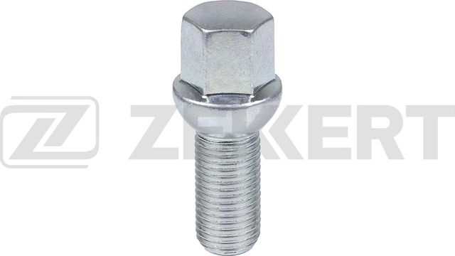 Болт колесный  сфера  M14 x 1 5  длина резьбы 26  ключ 17  Цинк Zekkert. Артикул BE-4128