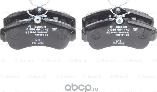 Колодки тормозные (Bosch). Артикул 986461147