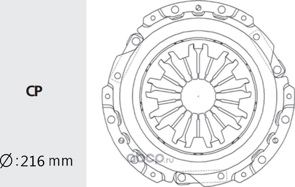 Корзина сцепления HYUNDAI Accent (02-) (1.6),Matrix (01-) (1.6) KIA Cerato (04-) (Valeo) Valeo. Артикул HDC64