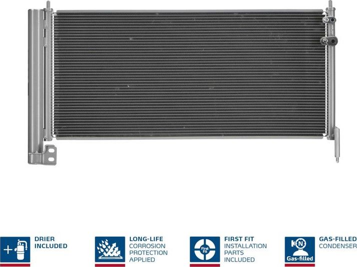 Радиатор кондиционера (конденсатор) Nissens (алюминий). Артикул 940487