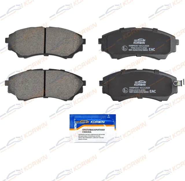 Колодки тормозные перед. Ford Ranger (ER/ET) 99-12/Mazda B-Serie 98-06/BT-50 06 (Korwin). Артикул KWBP0357