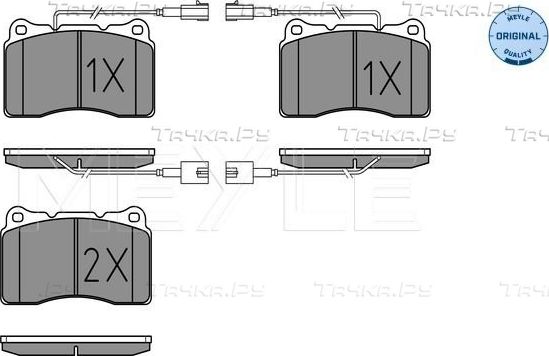 Тормозные колодки Meyle Original передние для Lancia Delta III (844) 2009-2014. Артикул 025 230 9216/W