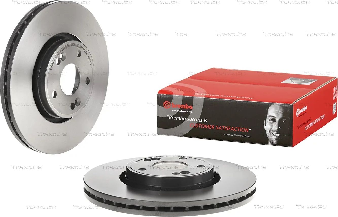 Тормозной диск Brembo UV Coated передний для Renault Laguna II 2001-2007. Артикул 09.9074.11