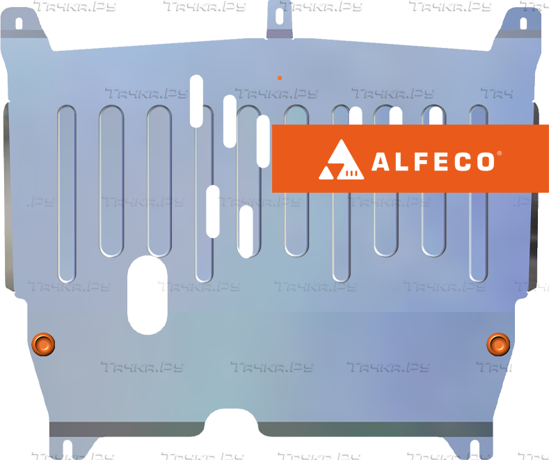 Защита алюминиевая Alfeco для картера и КПП Citroen С1 2005-2014. Артикул ALF.17.01 AL4