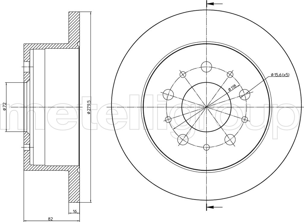 Тормозной диск Metelli. Артикул 23-0731