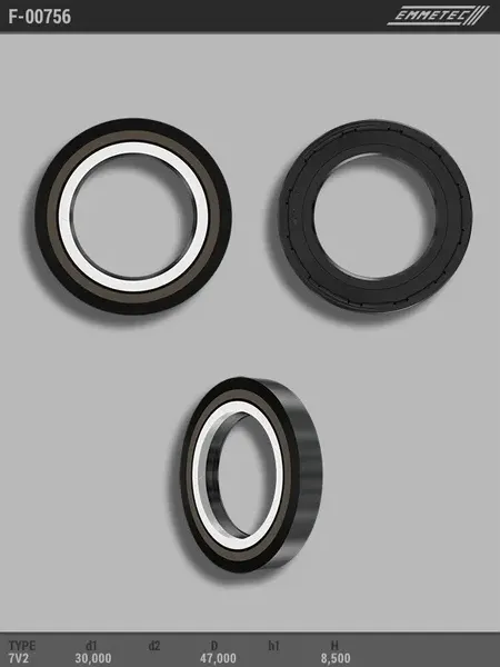 Сальник 30,00/47,00*8,50 тип 7V2 (Emmetec). Артикул F00756