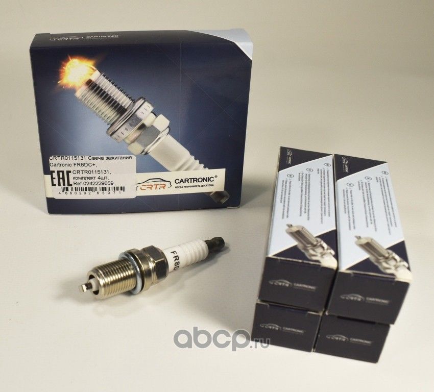 ЕВРО-3 СВЕЧИ ЗАЖИГ.ДВ.40524 (FR8DC+0.8) CARTRONIC 4ШТ. Cartronic. Артикул CRTR0115131