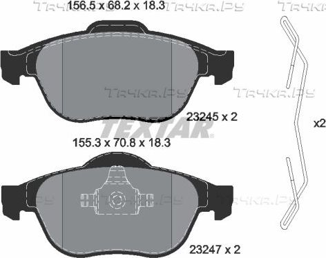 Тормозные колодки Textar Q+. Артикул 2324502