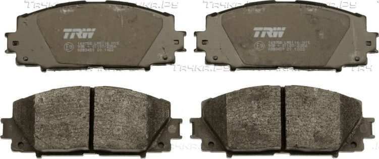 Тормозные колодки TRW передние для Toyota Allion II 2007-2014. Артикул GDB3459