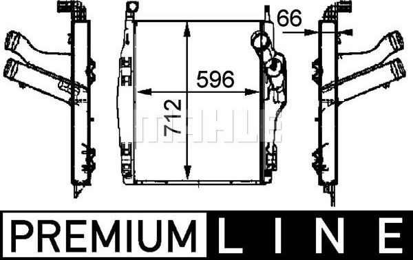 Интеркулер Mahle Premium для Mercedes-Benz Axor 2002-2004. Артикул CI 104 000P