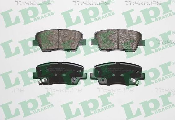Тормозные колодки LPR задние для Hyundai Genesis I 2008-2014. Артикул 05P1625