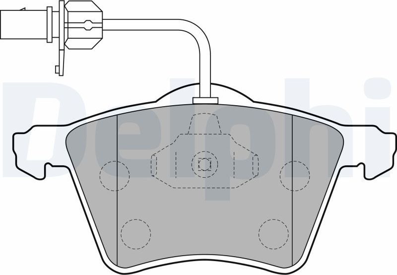 Тормозные колодки Delphi (Low-Metallic). Артикул LP1529