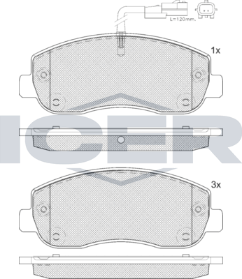 Тормозные колодки Icer. Артикул LM1999