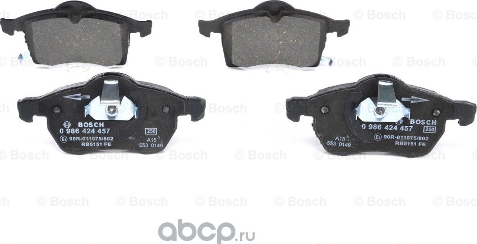 Колодки торм диск Opel Astra G  Zafira (Bosch). Артикул 986424457