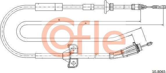 Трос ручника (тросик ручного тормоза) Cofle задний правый/левый для Volvo S80 I 1998-2006. Артикул 92.10.8065