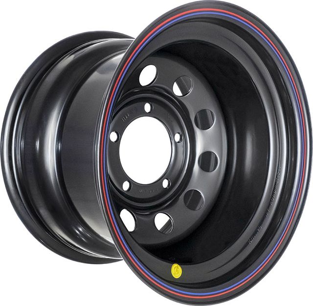 Колёсный диск OFF-ROAD Wheels стальной черный 5x139,7 10xR15 d110 ET-44 для УАЗ Patriot 2005-2025. Артикул 1510-53910BL-44